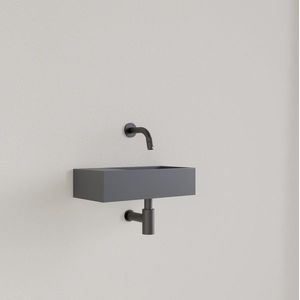 Fontein gliss design nano 36x18x9 cm zonder kraangat links leigrijs