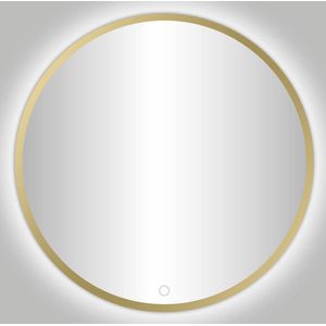 Badkamerspiegel best design venetië nancy led verlichting 60x60 cm rond mat goud