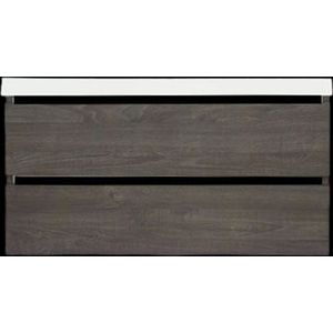 Onderkast sanilux trendline met greeplijst mat zwart 120x47x52 cm silver oak