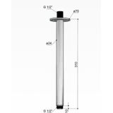 Plafondbuis hotbath ace 30 cm geborsteld nikkel
