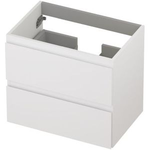 Onderkast ink 2 laden greeploos gelakt 60 cmx40 cmx52 cm mat wit 1241000