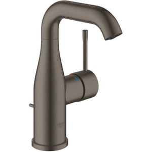 Wastafelmengkraan grohe essence 1 hendel met waste m hard graphite geborsteld