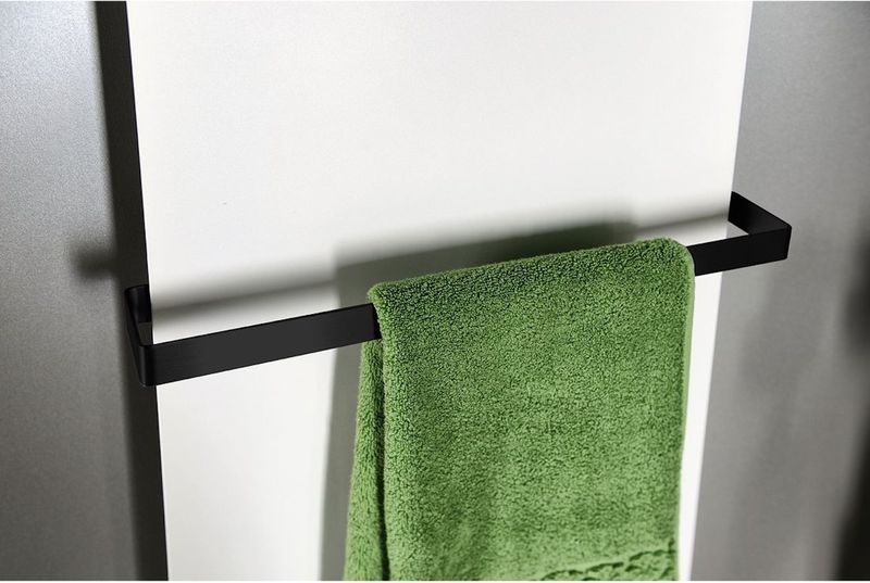 Handdoekhouder voor radiator sapho tabella 39x5x8 cm mat zwart