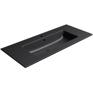 Wastafel keramiek sapho pura 102x46 cm mat zwart