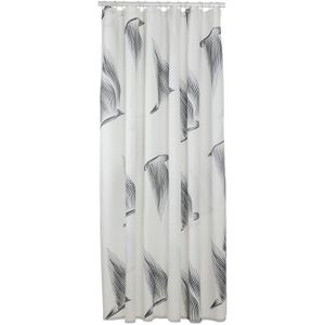 Douchegordijn sealskin birds 180x200 cm polyester zwart /wit