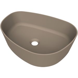 Arcqua rocker opbouw waskom organisch r 50x37 mat truffel