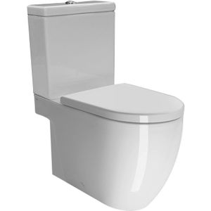Toilet combi s-trap/p-trap sapho pura 36x68 wit extraglaze