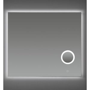 Badkamerspiegel sanilux met spiegelverwarming dimbare led-verlichting en make-up spiegel 80x70x2,5 cm