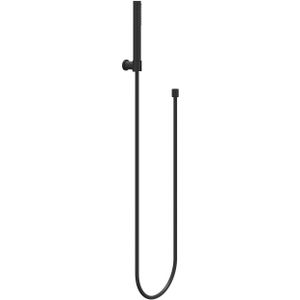 Handdoucheset ivy set bestaande uit doucheslang 150 cm, wandhouder en staafhanddouche mat zwart ped