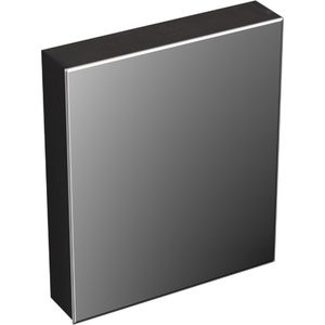 Spiegelkast forzalaqua uni 59.5x68.5x12.5 cm 1 deur rechts tweezijdig spiegel eiken black oiled