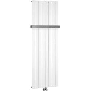 Designradiator sapho colonna recht middenaansluiting 60.2x180 cm 1205w wit