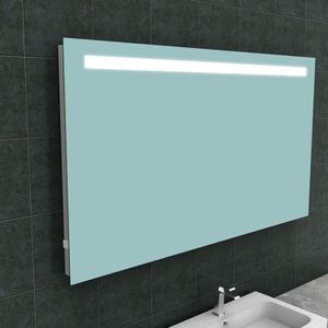 Badkamerspiegel bws mire rechthoek inclusief led verlichting + stopcontact 140 cm