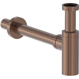 Designsifon may geborsteld mat koper pvd
