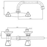 Go By Van Marcke Keukenkraan Easy 2 Muur Model H -  Mengkraan - Chroom