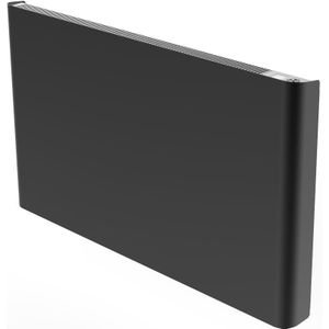 Elektrische radiator bws chuck 60x104 cm 2000w muurbevestiging met stekker antracietgrijs