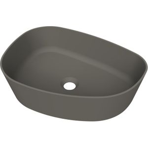 Arcqua rocker opbouw waskom organisch l 50x37 mat quartz grijs
