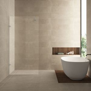 Inloopdouche wiesbaden less 60x200 cm 8 mm nano helder glas geborsteld staal
