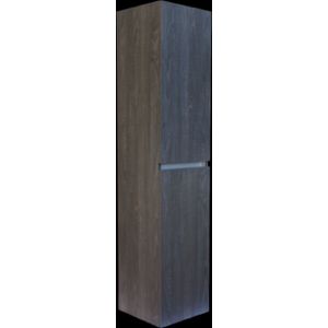 Kolomkast sanilux trendline met greeplijst aluminium 160x35x35 cm silver oak