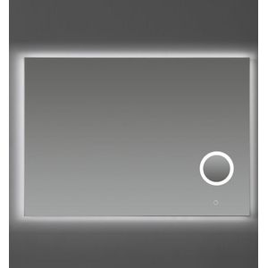 Badkamerspiegel sanilux met spiegelverwarming dimbare led-verlichting en make-up spiegel 100x70x2,5 cm