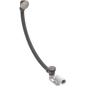 Badoverloopset may incl. Sifon geborsteld nickel pvd