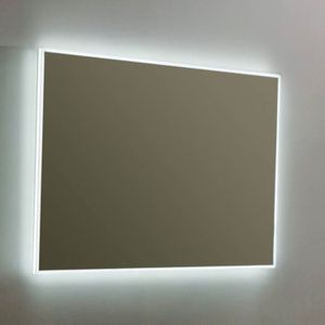 Spiegel sanilux mirror infinity 80x70x4,1 cm aluminium met led verlichting en touch sensor