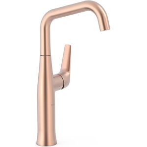 Wastafelmengkraan tres fuji 32.8 cm met draaibare uitloop mat rose gold