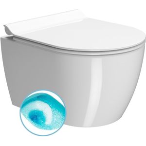 Wand toilet swirlflush sapho pura 35x46 cm extraglaze wit
