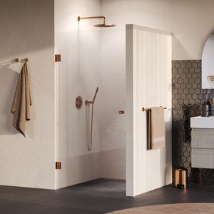 Brauer - Void Carving - Douchedeur - Helder Glas - PVD Koper Geborsteld