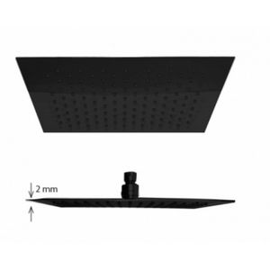 Regen douchekop best design nero-brause vierkant 20 cm 304l mat zwart