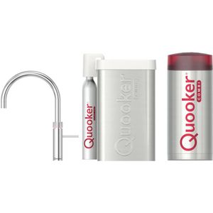 Quooker cube fusion round chroom met combi boiler