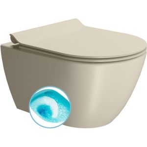 Wand toilet swirlflush sapho pura 36x50 cm mat beige