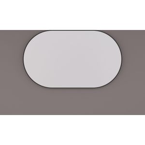 Spiegel hipp design spv 8600 ovaal met frame mat zwart
