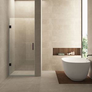 Nisdeur bws miley 70x200 cm 8 mm nano helder glas mat zwart