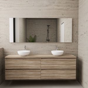 Bws badmeubel | paris | canyon oak | 160 cm | met topplaat