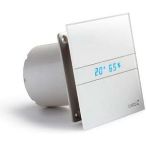 Badkamer ventilator cata e-150 gth led axial timer en vochtsensor 150 mm 10w/19w wit