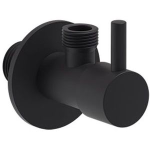 Hoekstopkraan may g1/2"xg3/8" mat zwart ped