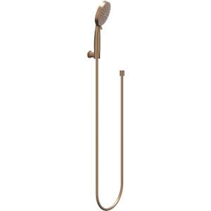 Handdoucheset ivy set bestaande uit doucheslang 150 cm, wandhouder en handdouche 3-standen geborsteld mat koper pvd