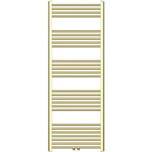 Handdoek radiator bws cory 160x60 cm 557 watt midden en zijaansluiting geborsteld messing goud