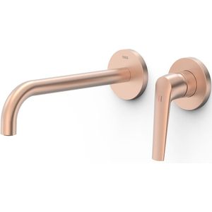 Wastafelkraan inbouw tres fuji 23.7 cm mat rose gold