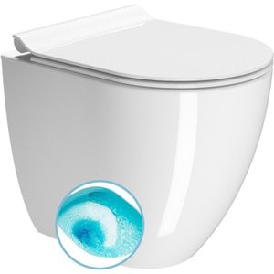 Toilet closet swirlflush s-trap/p-trap incl. Montage kit sapho pura 36x50 wit extraglaze