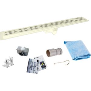 Douchegoot flens bws met uitneembaar sifon 80 cm mat beige
