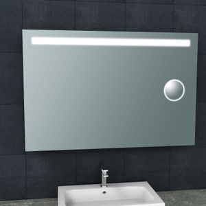 Spiegel wiesbaden tigris met led verlichting en scheerspiegel 120x80 cm