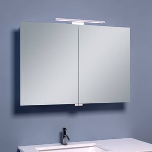 Bws led spiegelkast luxe aluminium 90x60x14 cm