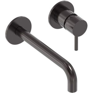 Inbouw wastafelmengkraan may stilo geborsteld carbon black pvd