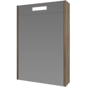 Spiegelkast proline premium met houten deur geïntrigeerd led verlichting 50x14x60 cm scotch oak