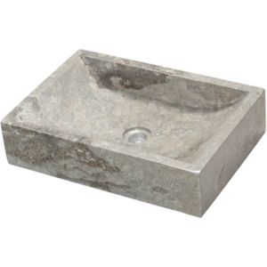Waskom imso lavabo quadrato grigio marmer 50x35x12 cm