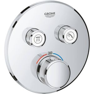 Douchethermostaat grohe grohtherm smartcontrol afdekset met omstel rond chroom