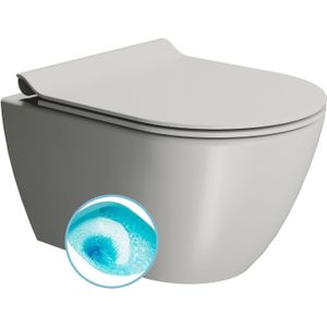 Wand toilet swirlflush sapho pura 36x50 cm mat licht grijs