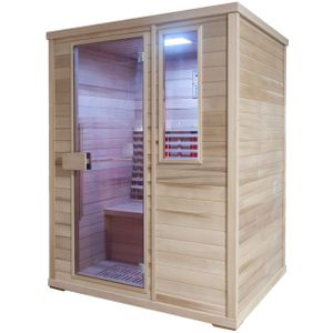 Infraroodsauna elite wellness premiumline norway 150x120x200 cm red cedar hout