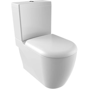 Toiletpot staand bws grande met bidet onder en muur aansluiting wit